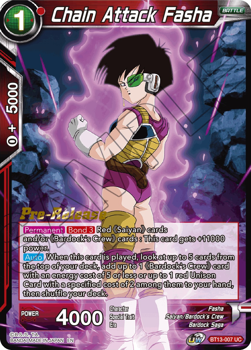 Chain Attack Fasha (BT13-007) [Supreme Rivalry Prerelease Promos] | Amazing Games TCG