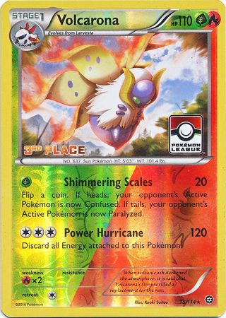 Volcarona (15/114) (League Promo 3rd Place) [XY: Steam Siege] | Amazing Games TCG