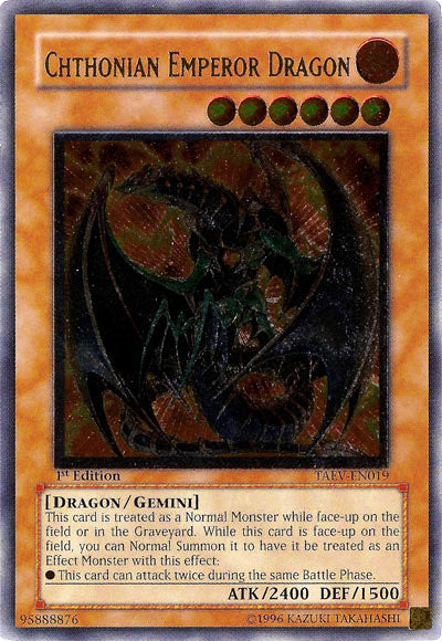 Chthonian Emperor Dragon [TAEV-EN019] Ultimate Rare | Amazing Games TCG