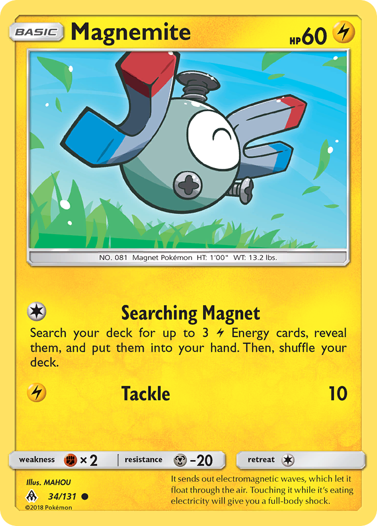 Magnemite (34/131) [Sun & Moon: Forbidden Light] | Amazing Games TCG