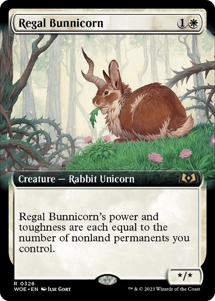 Regal Bunnicorn (Extended Art) [Wilds of Eldraine] | Amazing Games TCG