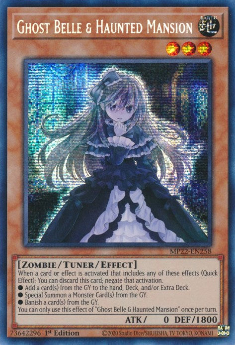 Ghost Belle & Haunted Mansion [MP22-EN258] Prismatic Secret Rare | Amazing Games TCG