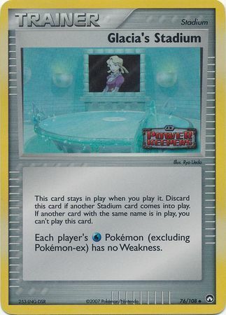 Glacia's Stadium (76/108) (Stamped) [EX: Power Keepers] | Amazing Games TCG