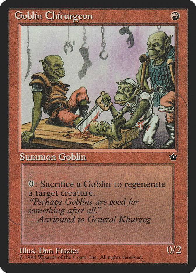 Goblin Chirurgeon (Dan Frazier) [Fallen Empires] | Amazing Games TCG