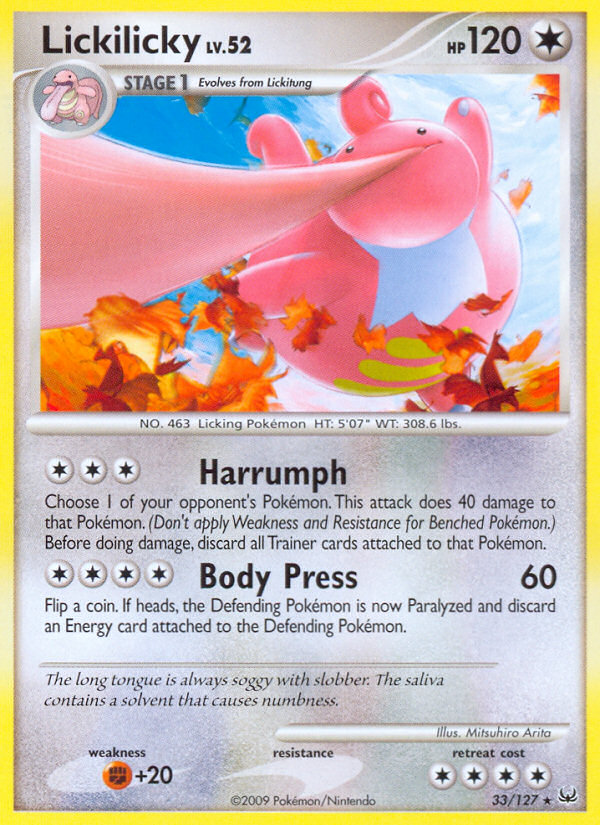 Lickilicky (33/127) [Platinum: Base Set] | Amazing Games TCG