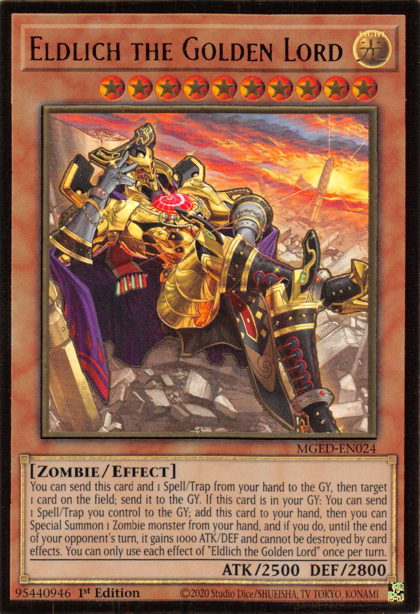 Eldlich the Golden Lord (Alternate Art) [MGED-EN024] Gold Rare | Amazing Games TCG