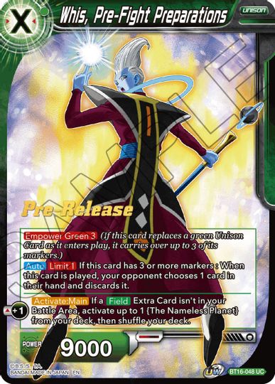 Whis, Pre-Fight Preparations (BT16-048) [Realm of the Gods Prerelease Promos] | Amazing Games TCG