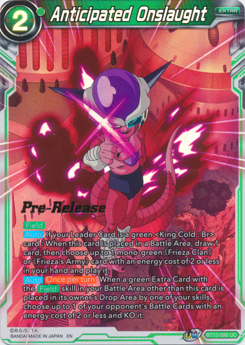 Anticipated Onslaught (BT13-086) [Supreme Rivalry Prerelease Promos] | Amazing Games TCG