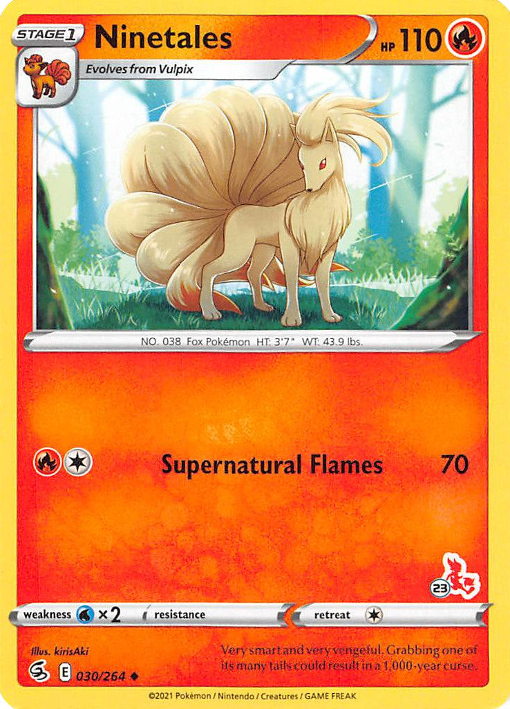 Ninetales (30/264) (Cinderace Stamp #23) [Battle Academy 2022] | Amazing Games TCG