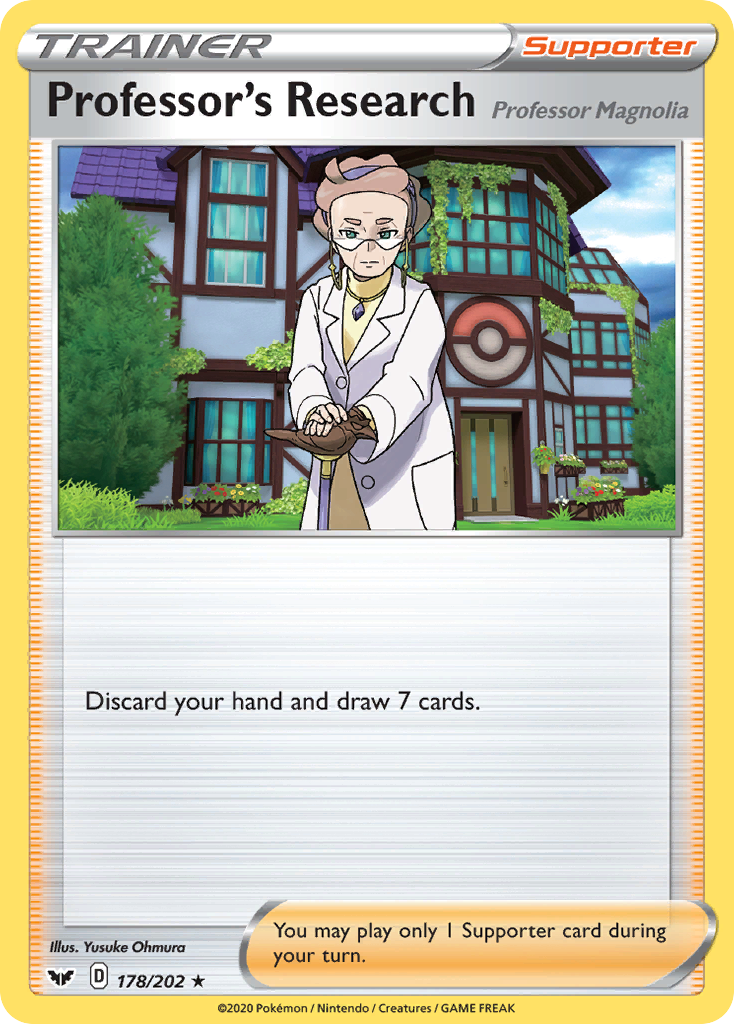 Professor's Research (178/202) (Professor Magnolia) [Sword & Shield: Base Set] | Amazing Games TCG