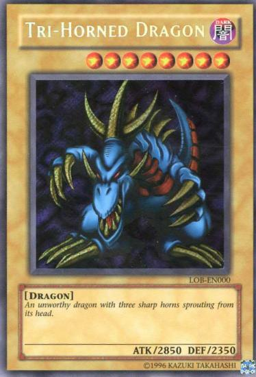 Tri-Horned Dragon [LOB-EN000] Secret Rare | Amazing Games TCG