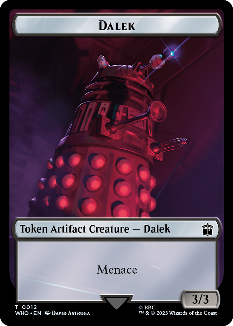 Dalek // Cyberman Double-Sided Token [Doctor Who Tokens] | Amazing Games TCG