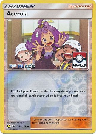 Acerola (112a/147) (League Promo 2nd Place) [Sun & Moon: Burning Shadows] | Amazing Games TCG