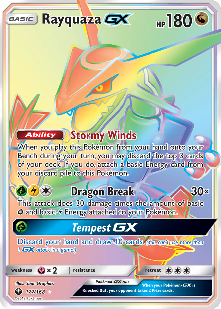 Rayquaza GX (177/168) [Sun & Moon: Celestial Storm] | Amazing Games TCG