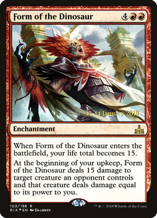 Form of the Dinosaur [Rivals of Ixalan Promos] | Amazing Games TCG