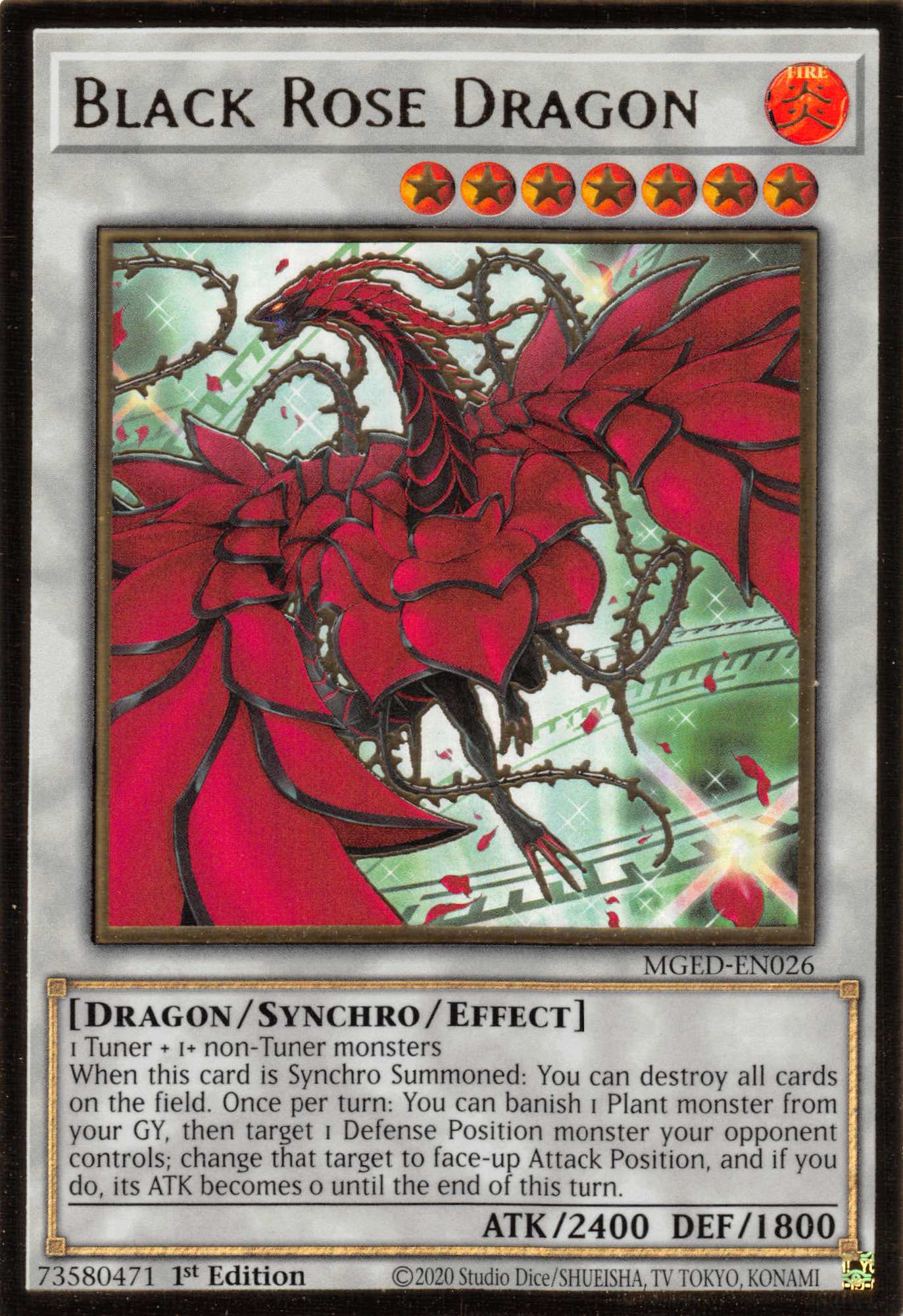 Black Rose Dragon (Alternate Art) [MGED-EN026] Gold Rare | Amazing Games TCG