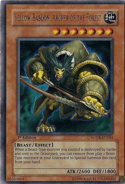 Yellow Baboon, Archer of the Forest [SOVR-EN084] Ultra Rare | Amazing Games TCG