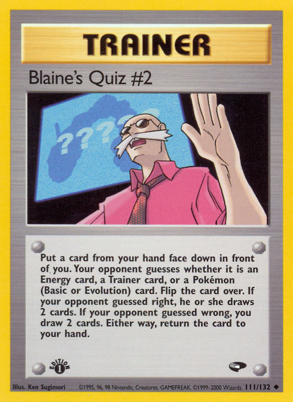 Blaine's Quiz #2 (111/132) [Gym Challenge 1st Edition] | Amazing Games TCG