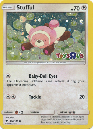 Stufful (110/147) (Toys R Us Promo) [Sun & Moon: Burning Shadows] | Amazing Games TCG