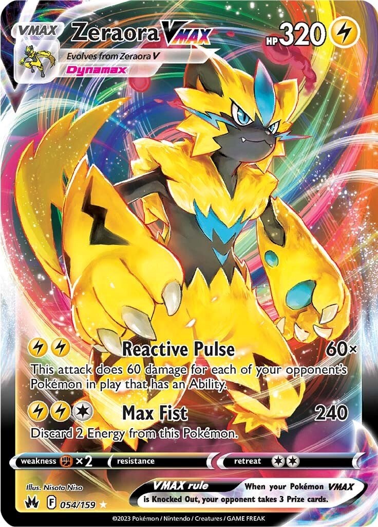 Zeraora VMAX (054/159) [Sword & Shield: Crown Zenith] | Amazing Games TCG