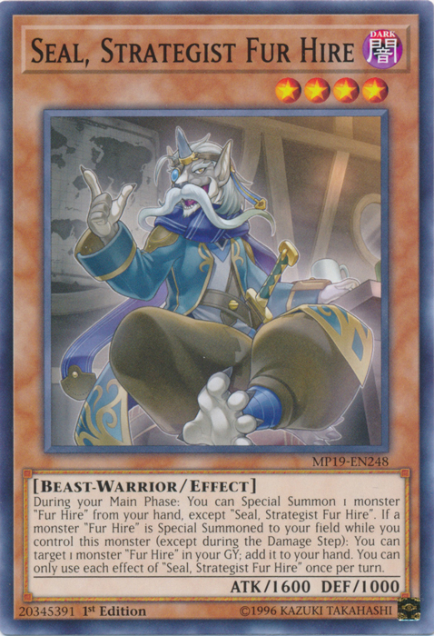 Seal, Strategist Fur Hire [MP19-EN248] Common | Amazing Games TCG