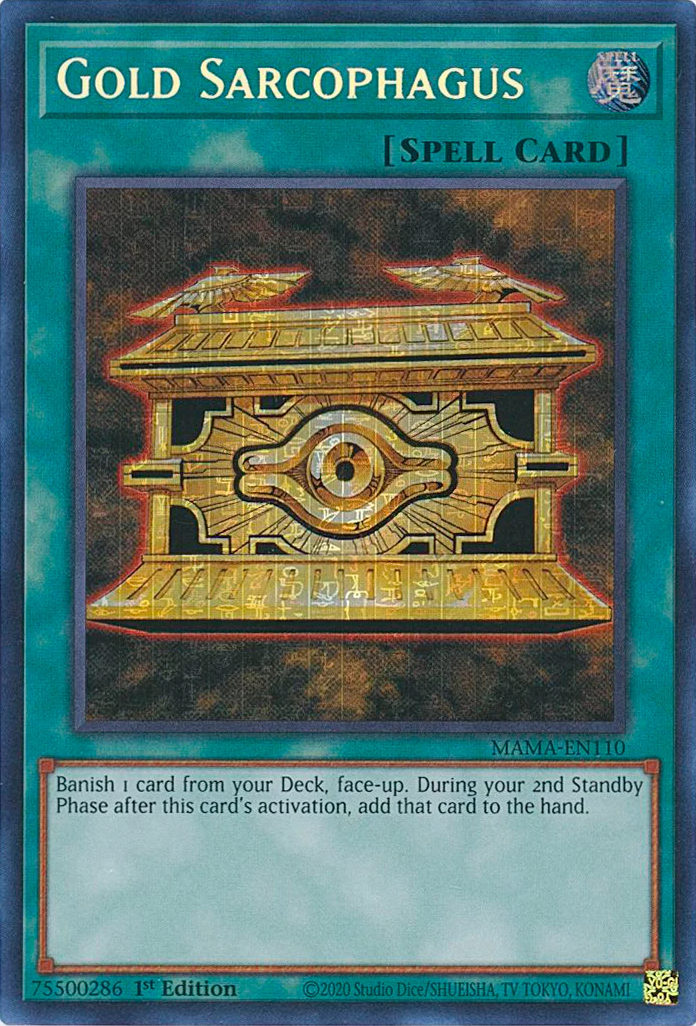 Gold Sarcophagus [MAMA-EN110] Ultra Pharaoh's Rare | Amazing Games TCG