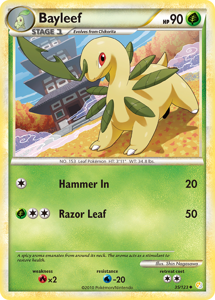 Bayleef (35/123) [HeartGold & SoulSilver: Base Set] | Amazing Games TCG