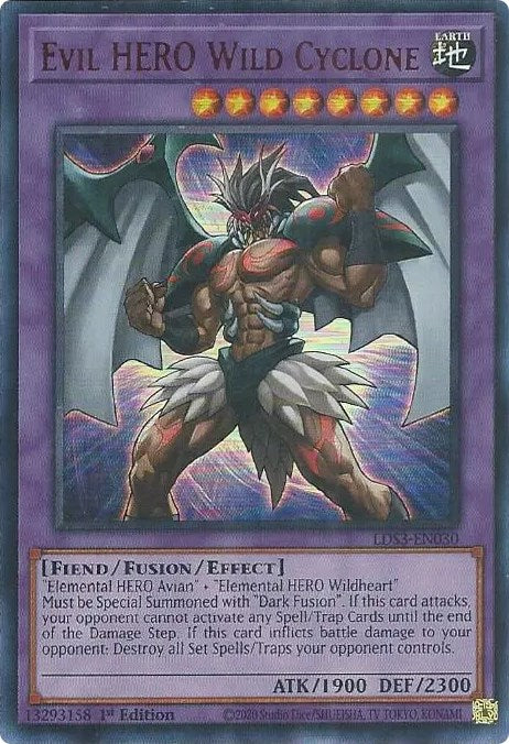 Evil HERO Wild Cyclone (Red) [LDS3-EN030] Ultra Rare | Amazing Games TCG