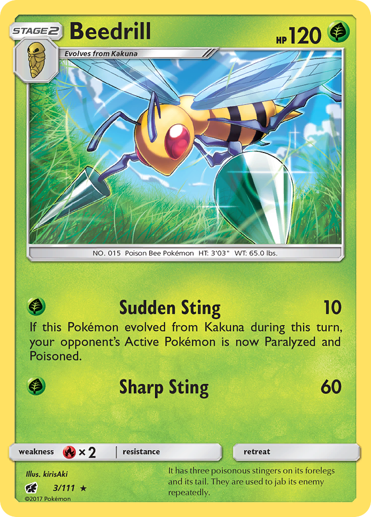 Beedrill (3/111) [Sun & Moon: Crimson Invasion] | Amazing Games TCG