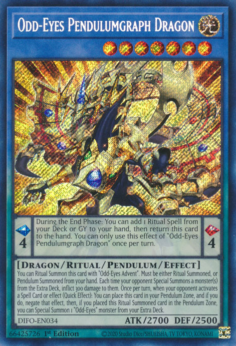 Odd-Eyes Pendulumgraph Dragon [DIFO-EN034] Secret Rare | Amazing Games TCG