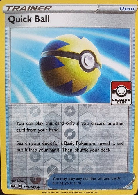 Quick Ball (179/202) (League Promo) [Sword & Shield: Base Set] | Amazing Games TCG