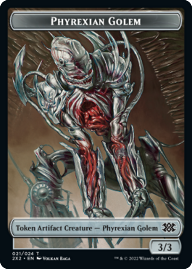 Zombie // Phyrexian Golem Double-sided Token [Double Masters 2022 Tokens] | Amazing Games TCG