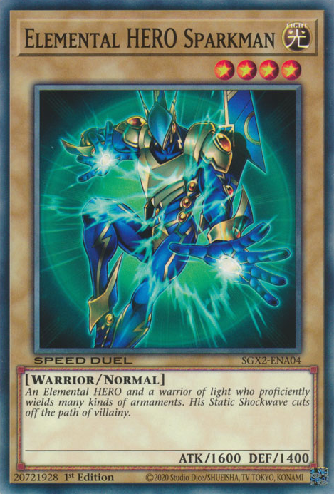 Elemental HERO Sparkman [SGX2-ENA04] Common | Amazing Games TCG