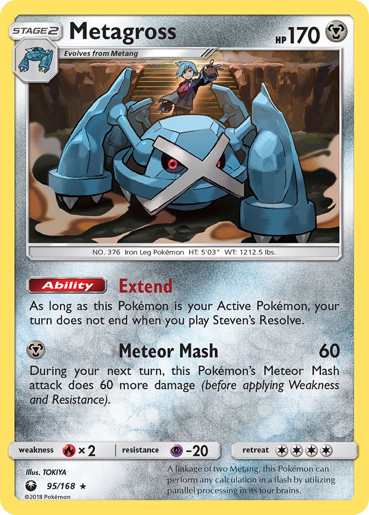 Metagross (95/168) (Prerelease Kit Exclusive) (Theme Deck Exclusive) [Sun & Moon: Celestial Storm] | Amazing Games TCG