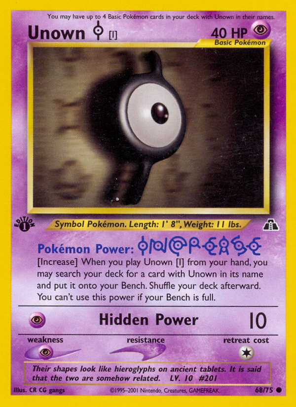 Unown [I] (68/75) [Neo Discovery 1st Edition] | Amazing Games TCG