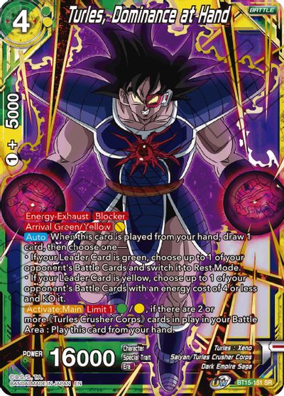 Turles, Dominance at Hand [BT15-151] | Amazing Games TCG