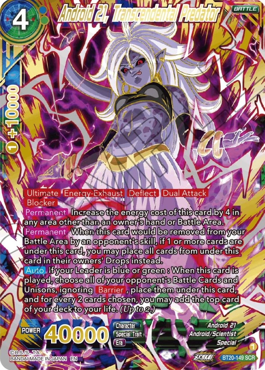 Android 21, Transcendental Predator (SPR) (BT20-149) [Power Absorbed] | Amazing Games TCG