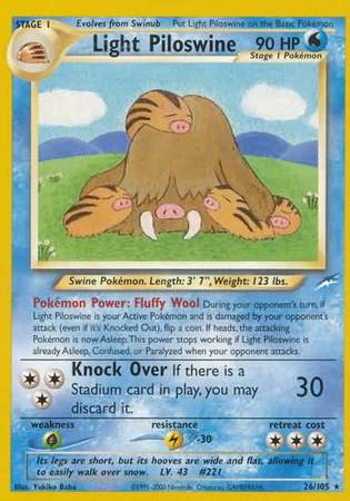 Light Piloswine (26/105) [Neo Destiny Unlimited] | Amazing Games TCG