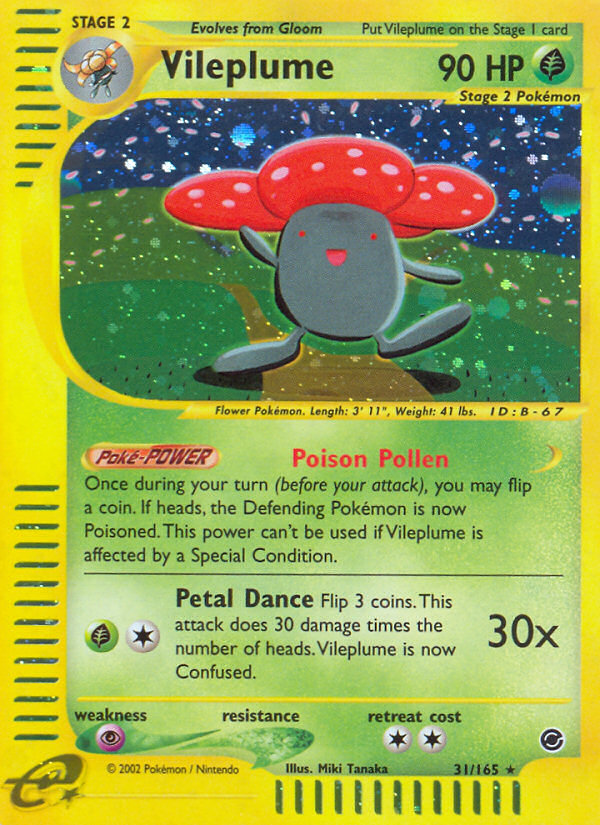 Vileplume (31/165) [Expedition: Base Set] | Amazing Games TCG