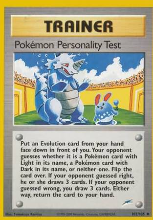 Pokemon Personality Test (102/105) [Neo Destiny Unlimited] | Amazing Games TCG