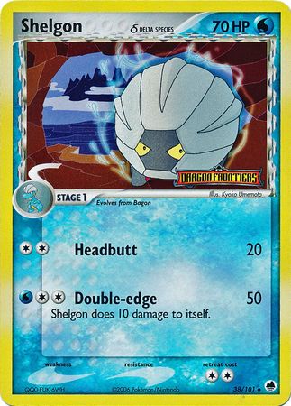 Shelgon (38/101) (Delta Species) (Stamped) [EX: Dragon Frontiers] | Amazing Games TCG