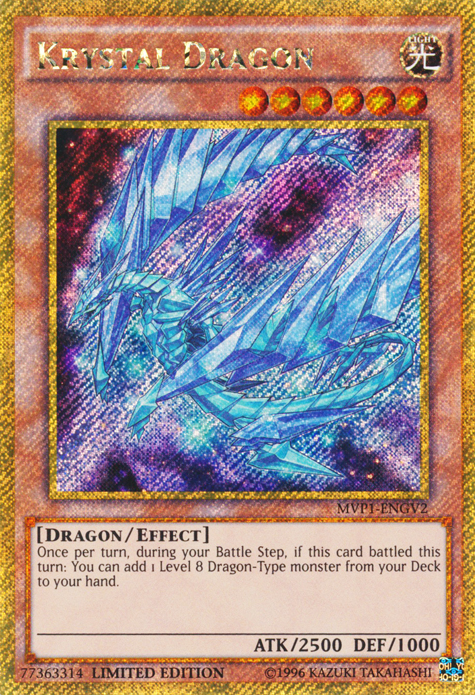 Krystal Dragon [MVP1-ENGV2] Gold Secret Rare | Amazing Games TCG