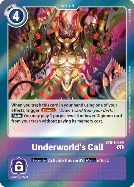 Underworld's Call [BT6-108] [Double Diamond] | Amazing Games TCG