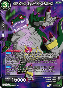 Haze Shenron, Negative Energy Explosion (BT14-133) [Cross Spirits] | Amazing Games TCG