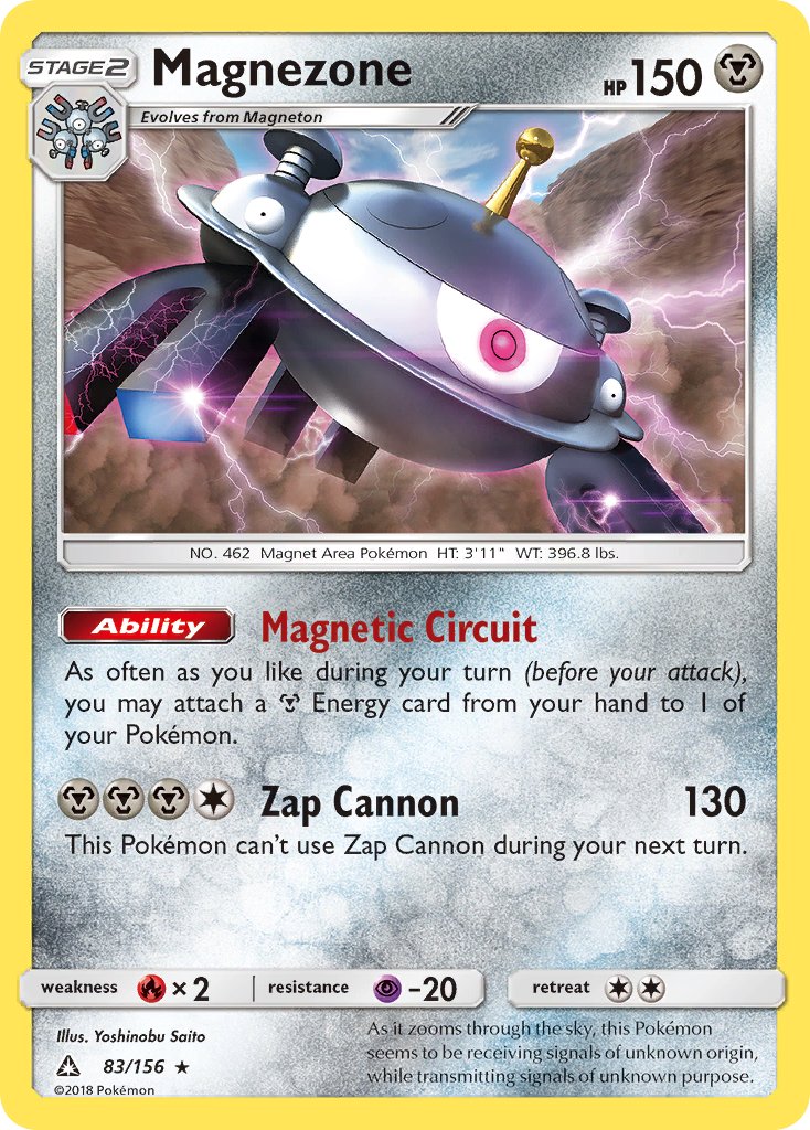 Magnezone (83/156) (Prerelease Kit Exclusive) (Theme Deck Exclusive) [Sun & Moon: Ultra Prism] | Amazing Games TCG