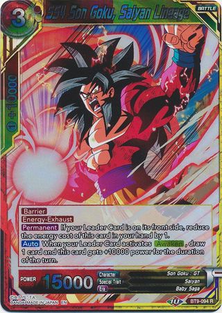 SS4 Son Goku, Saiyan Lineage [BT9-094] | Amazing Games TCG