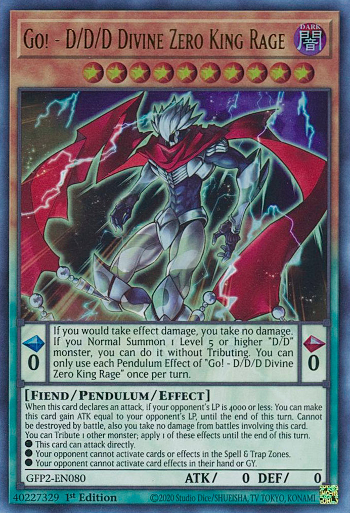 Go! - D/D/D Divine Zero King Rage [GFP2-EN080] Ultra Rare | Amazing Games TCG