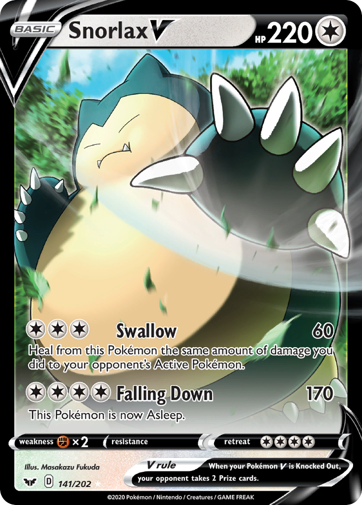 Snorlax V (141/202) (Oversized) [Sword & Shield: Base Set] | Amazing Games TCG