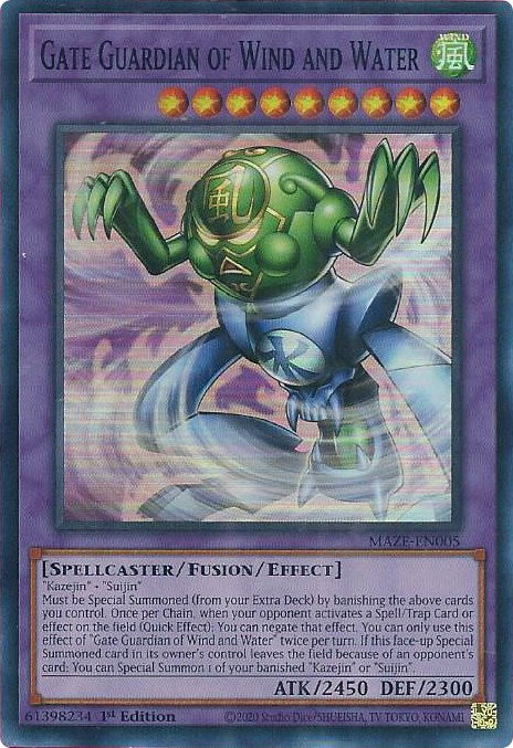 Gate Guardian of Wind and Water [MAZE-EN005] Super Rare | Amazing Games TCG