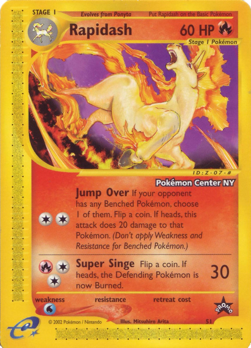 Rapidash (51) (Pokemon Center NY Promo) [Wizards of the Coast: Black Star Promos] | Amazing Games TCG